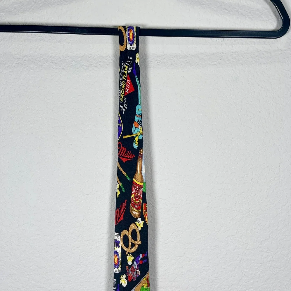 Novelty Necktie Beer Pizza Food Print Party‎ Funky Tie